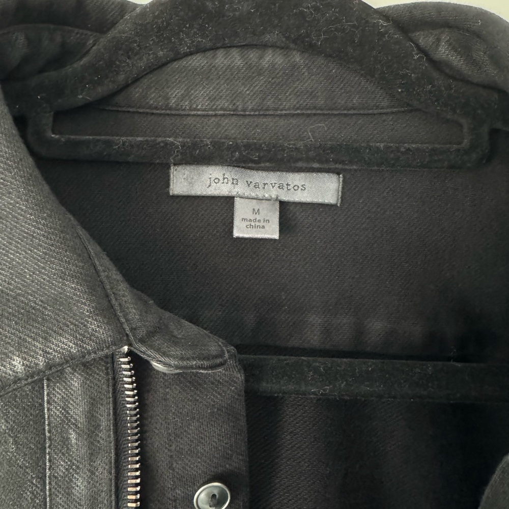 John Varvatos Black Shirt Jacket - Picture 3 of 4